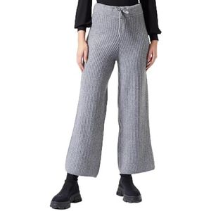 DreiMaster 39420065 Pantalon en tricot pour femme, Gris mélangé, S