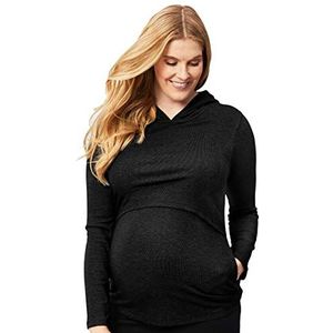Cake Maternity Maternity and Nursing Winter Hoodie Dames T-Shirt, zwart.