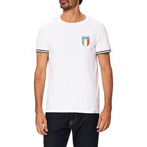 Italia Italië T-shirt voor heren, wit, maat M