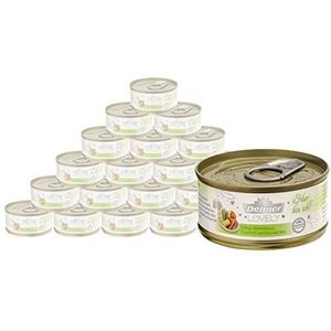 Dehner Premium Lovely Kattenvoer voor volwassenen, voedingssupplement, kippenborst en tonijn met kaas, 24 x 70 g (1680 g)