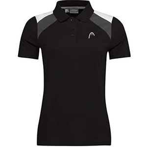 HEAD Club Lara T-shirt voor dames, blouses en T-shirts, zwart (grijs/wit)