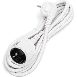 Stroomkabel 3 meter 16 A 250 V ~ 2 P+E, verlengkabel H05VV-F 3G1,5 mm² - Schuko stekker/verlengkabel wit (3 meter)