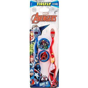 Marvel Avengers Lot de 2 brosses à dents pour garçon, kit de voyage, 40 g