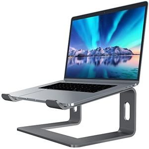 SOUNDANCE Laptopstandaard voor laptop, compatibel met Mac MacBook Pro Air, ergonomische standaard, compacte montagehouder voor 10-15,6 inch laptop, LS1 grijs