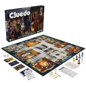 Cluedo, bordspel voor kinderen, herzien Cluedo-spel, voor 2 tot 6 spelers, onderzoeksspel, detectivespel, familiespel voor kinderen en volwassenen (Nederlands)