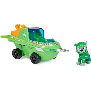 Paw Patrol Paw Patrol Aqua Pups – auto + Rocky-figuur – auto Paw Patrol Rocky – verzamelfiguur – thema zee en onderwateravonturen – Paw Patrol – speelgoed voor kinderen vanaf 3 jaar