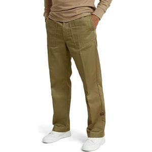 G-STAR RAW Pantalon chino décontracté plissé pour homme, Beige (Safari D24543-c962-b444), 36W / 34L
