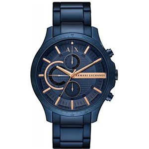 Armani Exchange AX2430 chronograaf van roestvrij staal, blauw, voor heren, Blauw, armband
