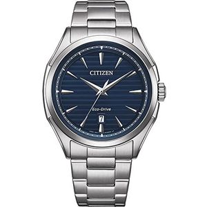 Citizen Eco-Drive Solar 32023842 Analoog herenhorloge, blauw, eenheidsmaat, armband, Blauw, Eénheidsmaat, Armband