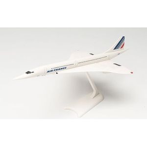 Herpa Model Air France Concorde - F-BVFB, schaal 1/200, Snap-fit model, verzamelstuk, vliegtuig met standaard, miniatuur plastic figuur, 605816-001