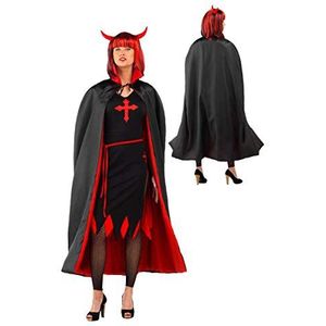 Folat 23723 Vampiercape Halloween rood en zwart