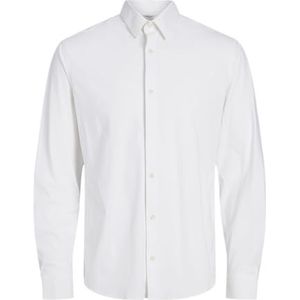 Jack & Jones Jprblaactive Stretch Shirt L/S Sn Vrijetijdshemd voor heren (1 stuk), Wit - Pasvorm: slim, S