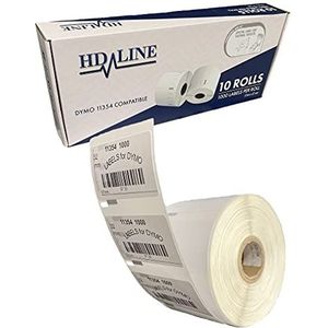 LEYF Dymo Etiketten voor Labelwriter 11354, 10 rollen met 1000 etiketten per rol = 10.000 zelfklevende etiketten, compatibel met Dymo labelprinters en