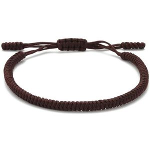 LUCKY BUDDHIST Handgemaakte armband + boeddhistisch cadeau! Tibetaanse geluksarmband voor dames, heren, tieners. Verstelbare maat! Vriendschapsgeschenk. Handgeweven touw chakra-armband