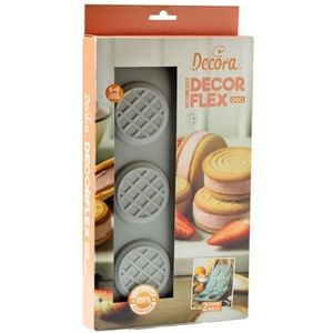 Decora 9260442 Decorflex Duo rond, van flexibele platinum-siliconen, met twee vormen met verschillende dieptes, gemaakt in Italië, hoogwaardig, voor zoete en hartige bereidingen, zowel in