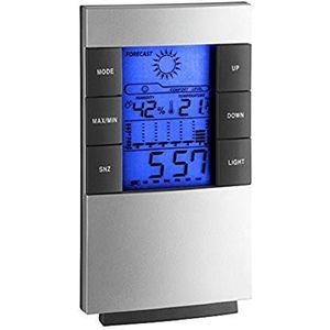 TFA Dostmann 35-1087 digitaal weerstation, binnentemperatuur, luchtvochtigheid, comfortzones, temperatuurdiagram, tijd