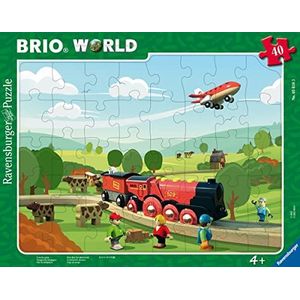 Ravensburger - Kinderpuzzel - 40-delige framepuzzel - reizen naar het platteland/BRIO - Meisje of jongen vanaf 4 jaar - Hoogwaardige puzzel gemaakt in Europa - 05616