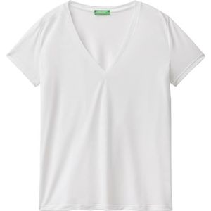 United Colors of Benetton 3nlhe4249 T-shirt voor dames (1 stuk), Wit.