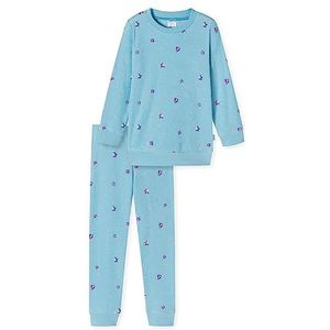 Schiesser Pyjama voor meisjes, warme kwaliteit, badstof, fleece, interlock, maat 92-140, Aqua_179958
