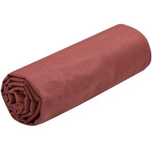 Lovely CASA - Hoeslaken maat 90 x 190 cm, grote spanhoogte 30 cm - 100% katoen Oeko-Tex gecertificeerd - kleur granache - model Eden - beddengoed voor thuis - zacht en comfortabel voor een knus nest
