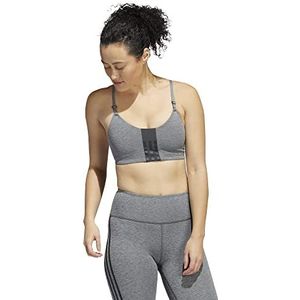 adidas TRN LS Better Sports Bra Women's, Dark Grey Heather, XSDD