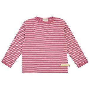 loud + proud Lange mouwen, gestreept, Gots gecertificeerd T-shirt voor meisjes, Rood