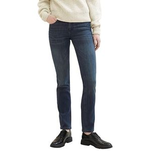 TOM TAILOR 1041100 Alexa Straight Jeans voor dames (1 stuk), 10282 - Dark Stone Wash Denim