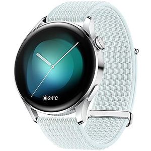 HUAWEI Watch 3-4G Smartwatch, 1,43 inch AMOLED-display, eSIM-telefoon, 3 dagen batterijduur, 24/7 SpO2 en hartslagmeting, GPS, 5 ATM, armband van grijs nylon