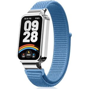 PaceBid Nylon armband voor Xiaomi Smart Band 9 Active (Xiaomi Mi Band 9 Active), ademende elastische armband, verstelbare riemen, reservearmband voor Xiaomi Redmi Smart Band 3, blauw, geen, Geen
