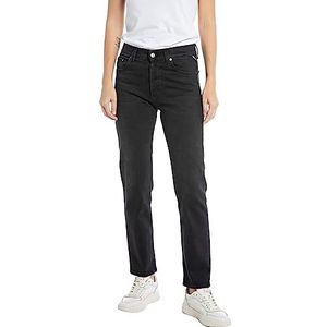 Replay Jean Maijke Straight Powerstretch en denim pour femme, Noir (098), 26W / 32L