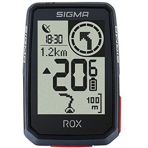 SIGMA SPORT ROX 2.0 Black Fietscomputer draadloos GPS & navigatie incl. GPS-houder Outdoor GPS-navigatie voor puur rijplezier,44,9 x 73,6 x 18,4 mm,Zwart