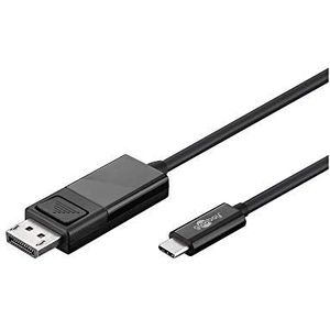 Goobay 79295 USB-C-adapterkabel display poort 4K 60 Hz, 1, 20 m, zwart, 1,20 m lengte