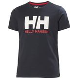 Helly Hansen Unisex T-shirt met logo voor kinderen, unisex kinderen, T-shirt, 41709, blauw, 12 (Manfacturer Size:M)