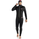 Cressi Diver Man Monpiece Wetsuit 5 mm overall, zwart/rood, XXXL/7