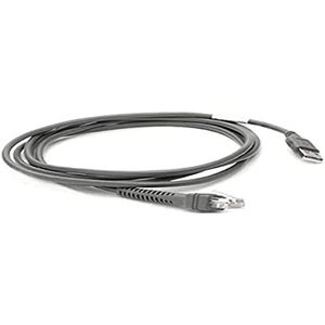 Zebra CBA-U21-S07ZBR seriële kabel zwart 2,1 m USB EAS - standaard kabel (zwart, 2,1 m, USB, EAS, stekker/stekker, DS2208-SR)