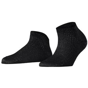 FALKE Shiny W Sn viscose Effen sportsokken voor dames (1 stuk), Zwart 3000, 39-42