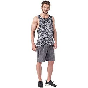 GIPARA FITNESS Tanktop voor heren, mouwloos trainingsshirt met nauwsluitende pasvorm, vochtregulatie, luchtcirculatie, zwart, maat, Zwart en Gery