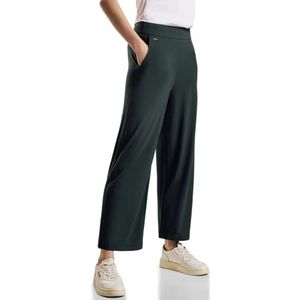 Street One A377981 Jersey broek voor dames, losse pasvorm, Fir Groen