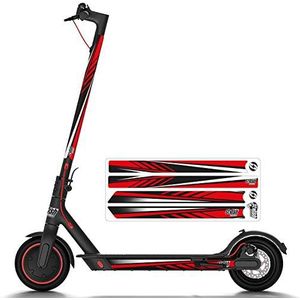 STYLISH SCOOTERS Xiaomi M365 stickers, sport rood vinyl decoratief voor je elektrische step, geldig voor alle modellen.