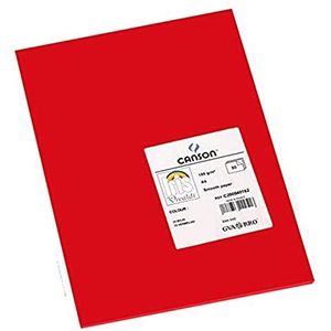 CANSON Iris Vivaldi tekenpapier, gekleurd, glad, 185 g/m², 114 lb, vellen, A4-21 x 29,7 cm, rood