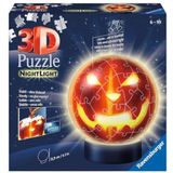 Ravensburger 3D Puzzle Kürbiskopf Nachtlicht 11253 - Puzzelbal - 72 stukjes - voor Halloween-fans vanaf 6 jaar: Erlebe Puzzeln in de 3e