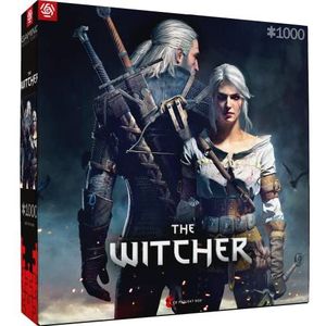 Good Loot Gaming-puzzel The Witcher Geralt en Ciri computerspellen, voor jongeren en volwassenen, ideeën voor je vrije tijd, geïnspireerd op een computerspel, 1000 stukjes, 68 x 48 cm