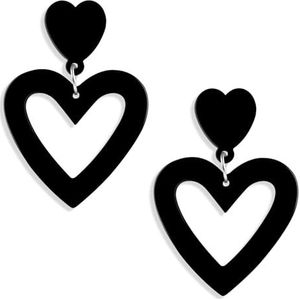 Hartvormige oorbellen van acryl voor dames, hartvormige oorbellen, voor Valentijnsdag, Moederdag, verjaardag, modesieraad, cadeau voor vrouwen en, Acryl