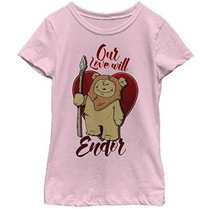 Star Wars Love WIll Endor Girls T-shirt met korte mouwen roze, Roze