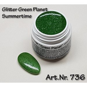 5 ml UV-gel Exclusiv Summer Time Glitter Green Planet
