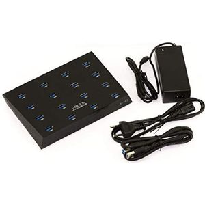 KALEA-INFORMATIQUE Oplaadstation en hub USB3 industrieel type, USB 3.0, 16 poorten, met 5 A voeding