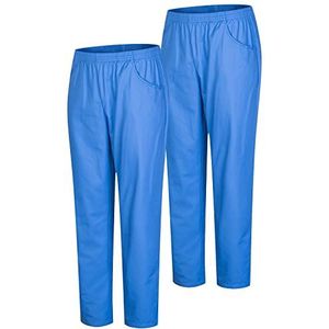 MISEMIYA - 2-delige set - Unisex sanitaire broek - uniform medisch uniform - werkbroek - Ref. 8312 x 2 stuks, lichtblauw 21, M, Hemelsblauw 21