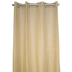 sans Wax Finish gordijn, effen, 135 x 265 cm, zandkleurig, polyester