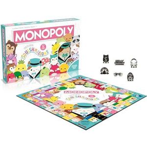 Winning Moves - Monopoly SQUISHMALLOWS – 1 exclusief pluche dier – gezelschapsspel – bordspel – Nederlandse versie