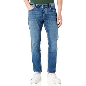 BOSS Taber BC-C Jeans voor heren, tapered fit, blauw, comfort stretch denim, Blauw